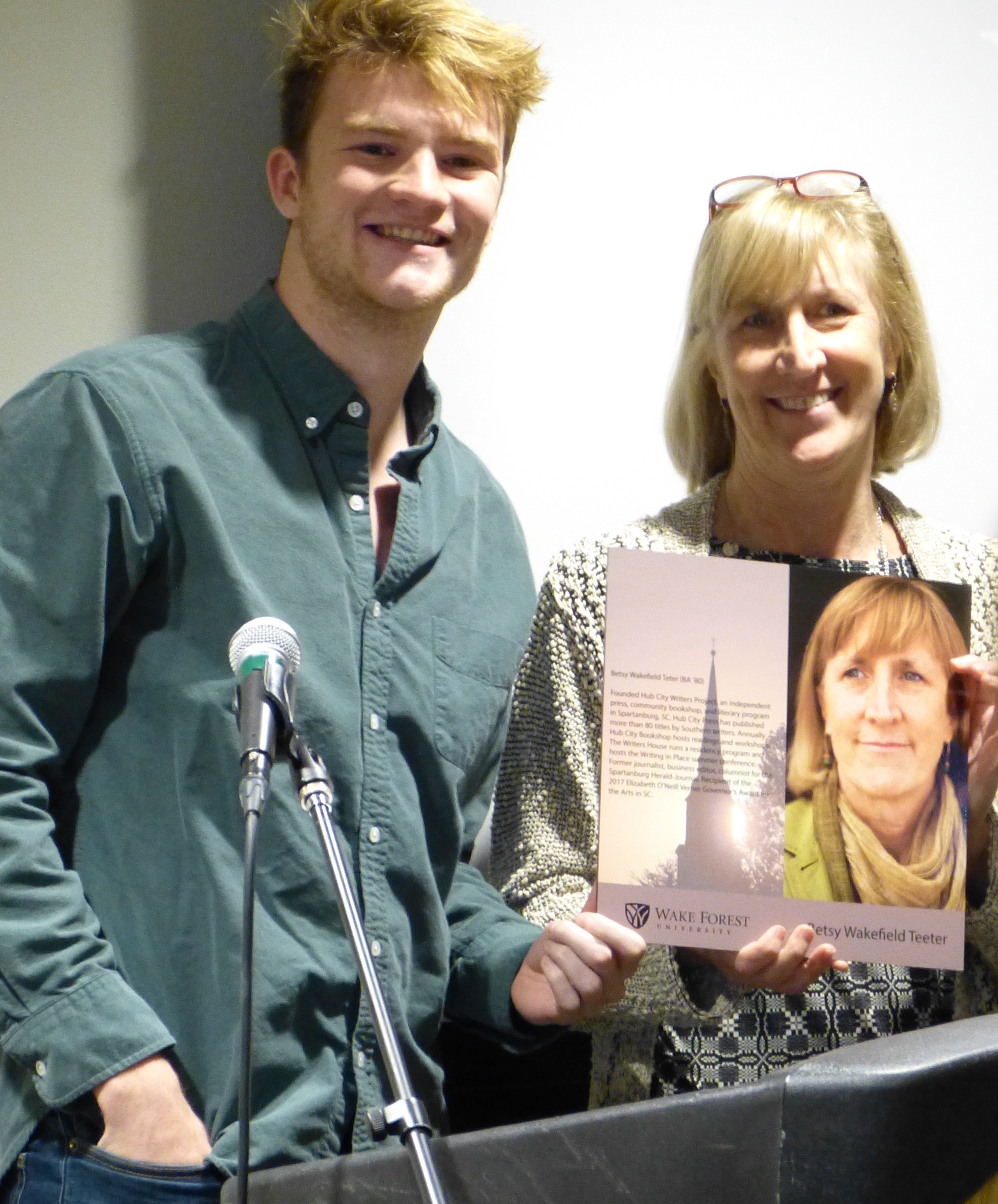 Words Awake Induction plaque being given