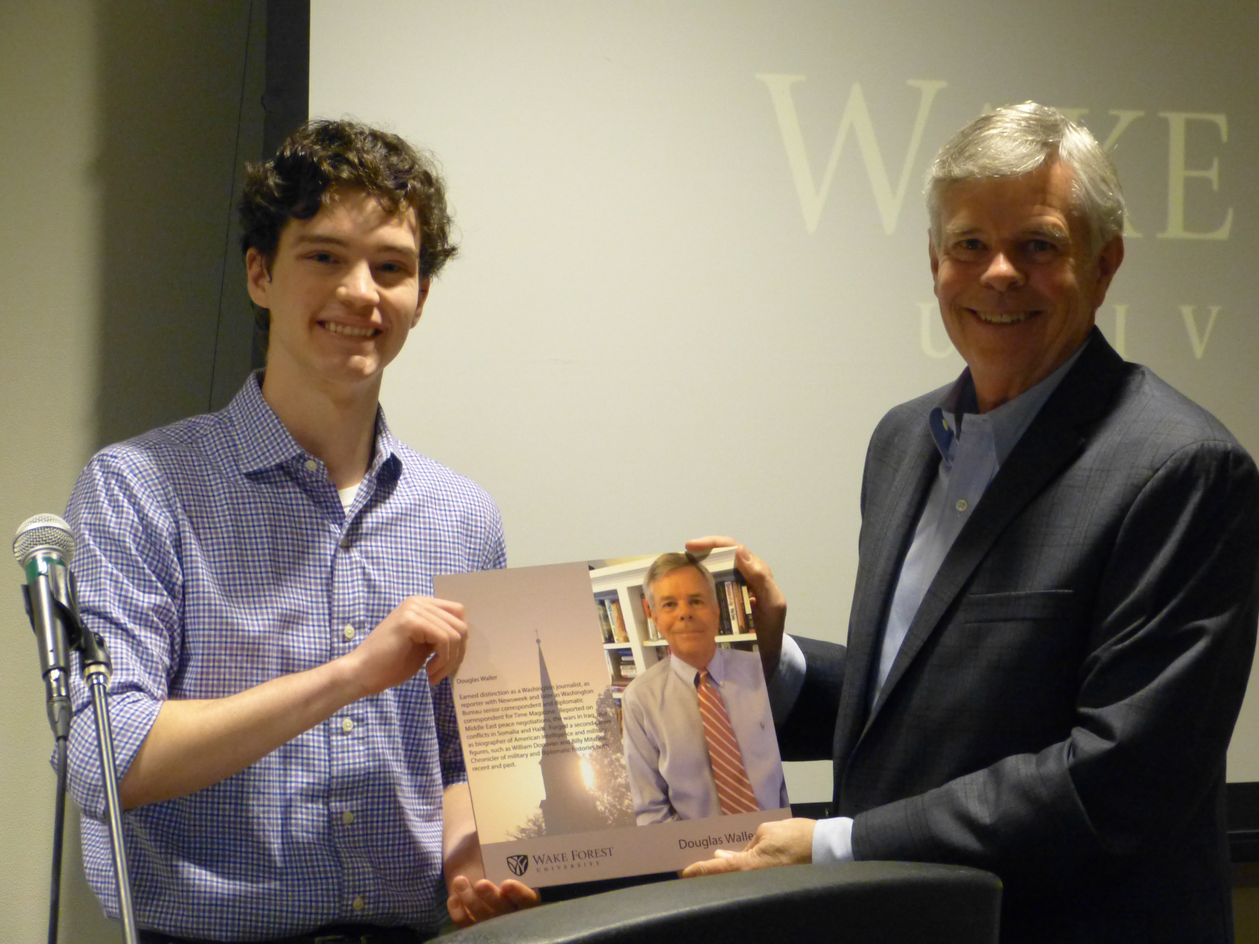 Words Awake Induction plaque being given