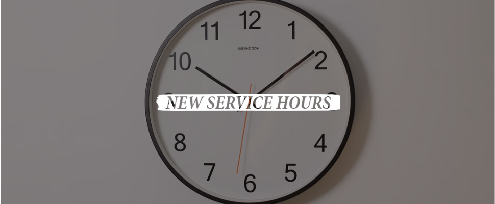 New service hours links