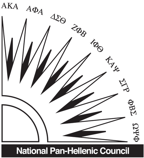 Logo of the National Pan Hellenic Council shows the letters of the Divine 9.